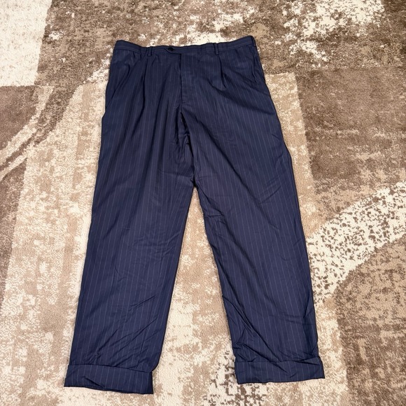 Brioni 2 Piece Suit Italy Men's Blue Pinstripe Two Button Wool 44R 36x30 Luxury - Picture 14 of 16